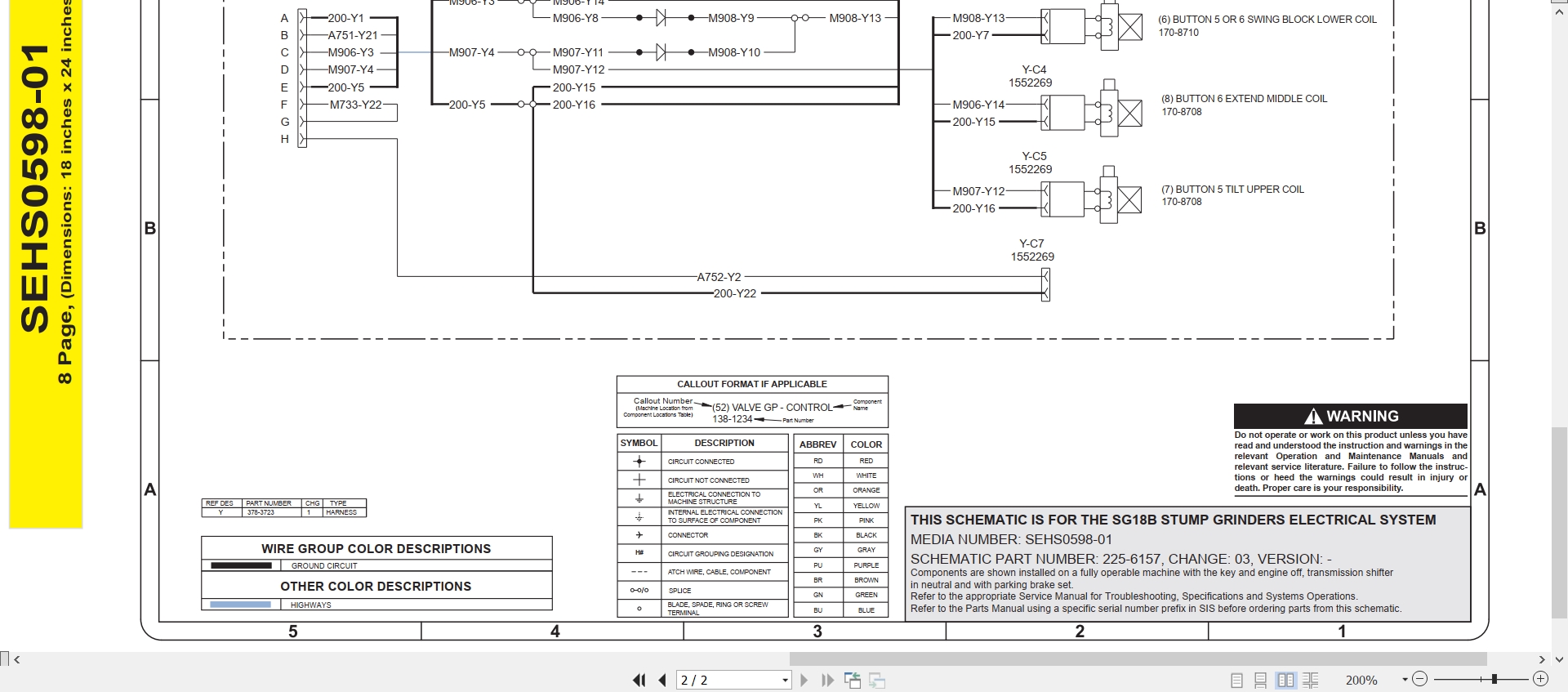CAT Work Tool SG18B Electrical Hydraulic Schematic (2)