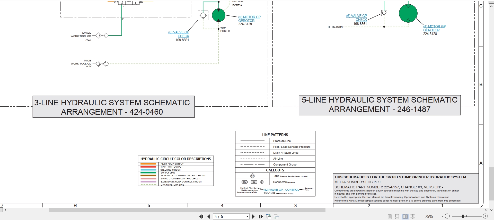 CAT Work Tool SG18B Electrical Hydraulic Schematic (3)