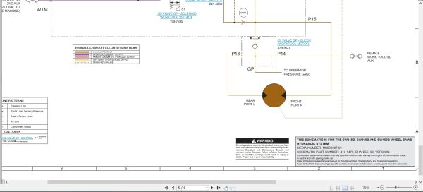 CAT Work Tool SW345B Electrical Hydraulic Schematic (3)