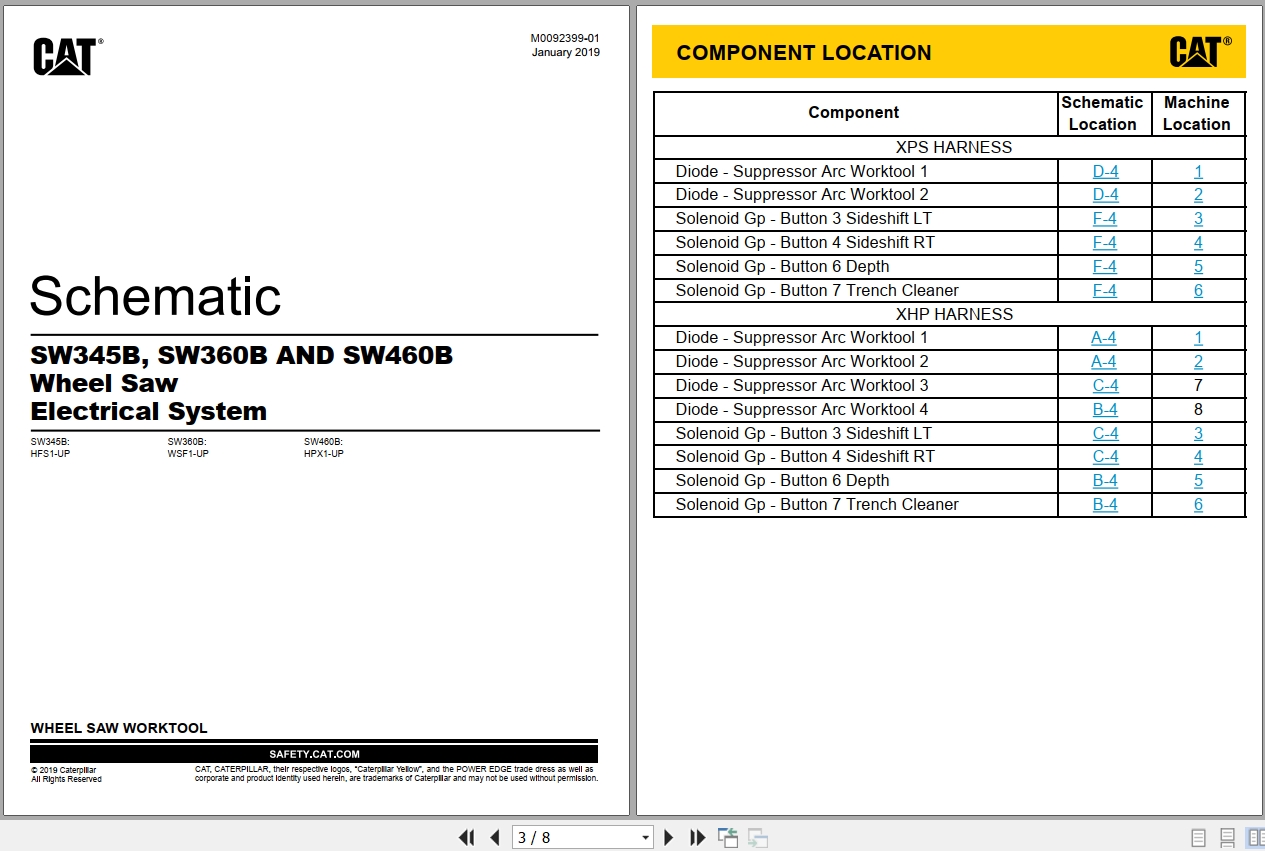 CAT Work Tool SW360B Electrical Hydraulic Schematic (1)