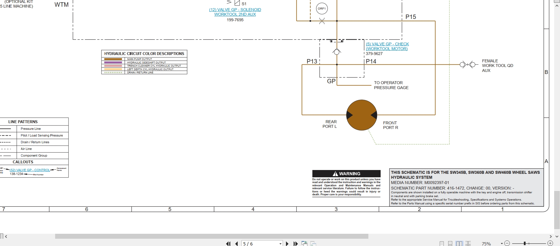 CAT Work Tool SW360B Electrical Hydraulic Schematic (3)