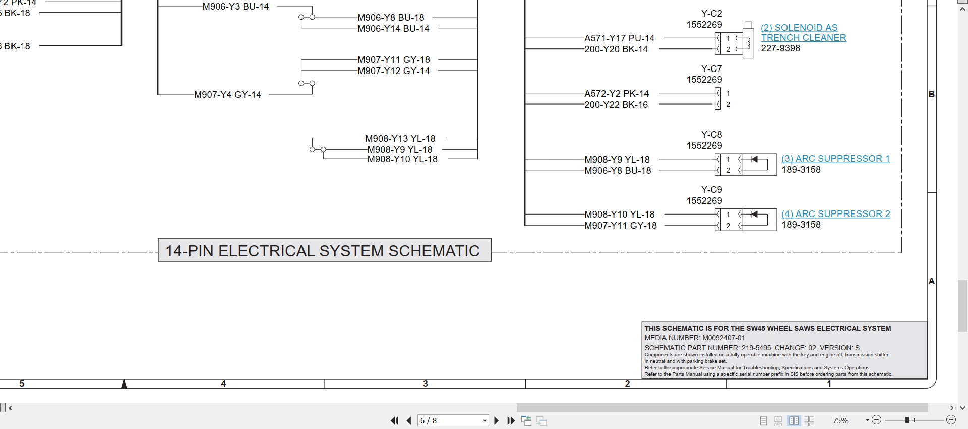 CAT Work Tool SW45 Electrical Hydraulic Schematic (2)