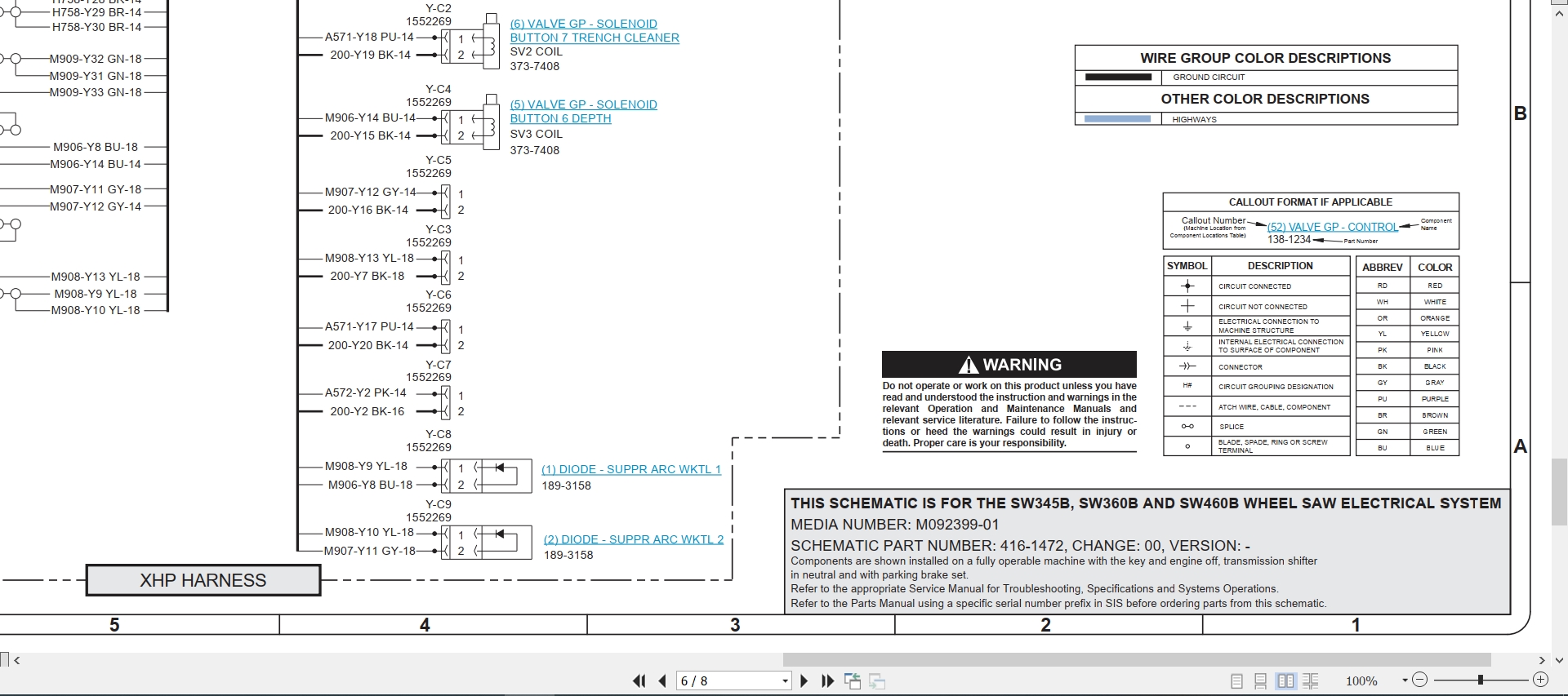 CAT Work Tool SW460B Electrical Hydraulic Schematic (2)