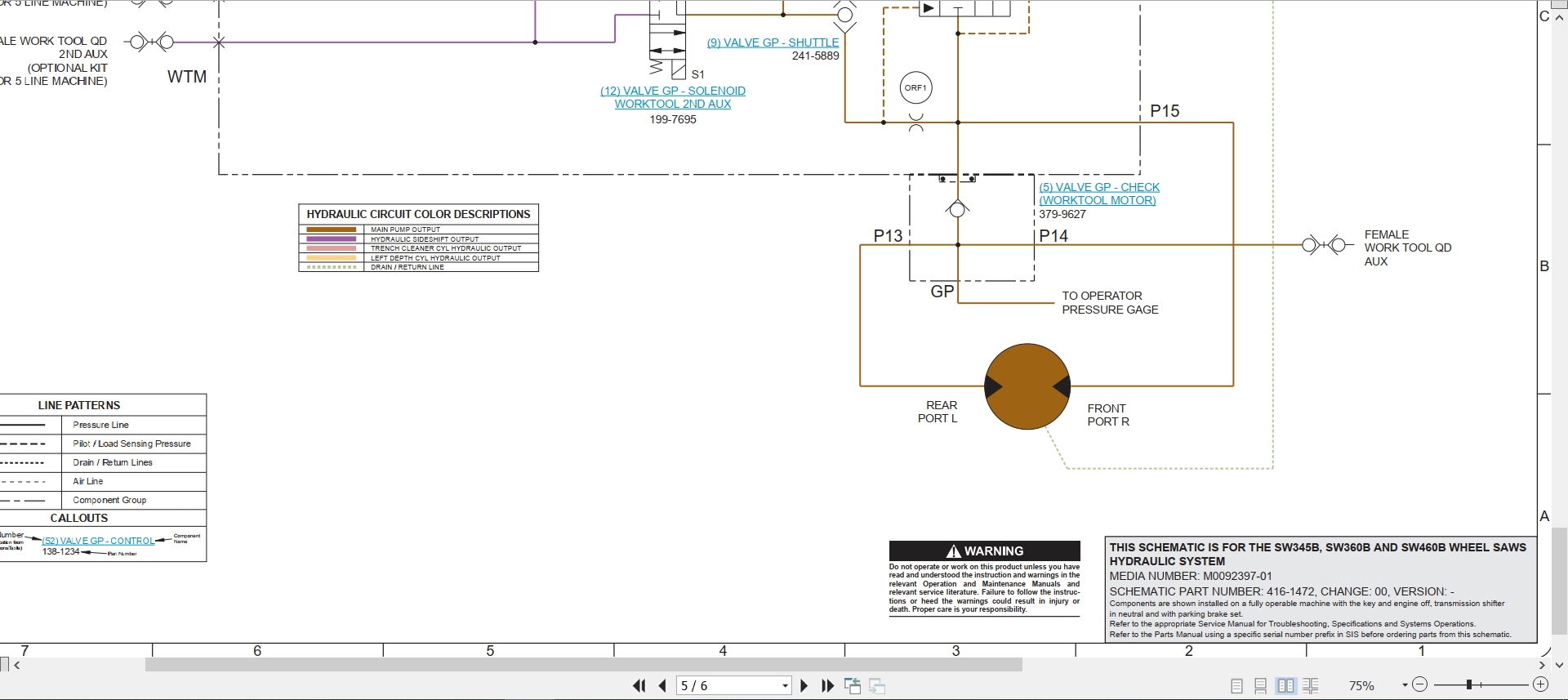 CAT Work Tool SW460B Electrical Hydraulic Schematic (3)