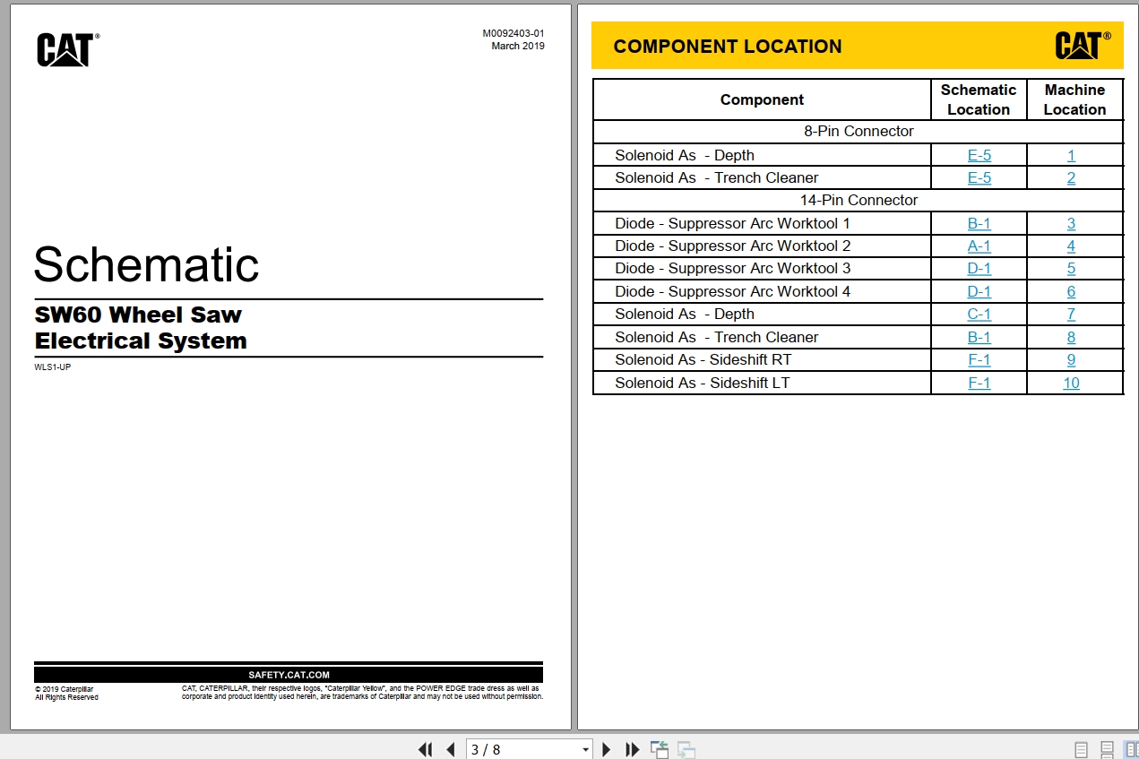 CAT Work Tool SW60 Electrical Hydraulic Schematic (1)