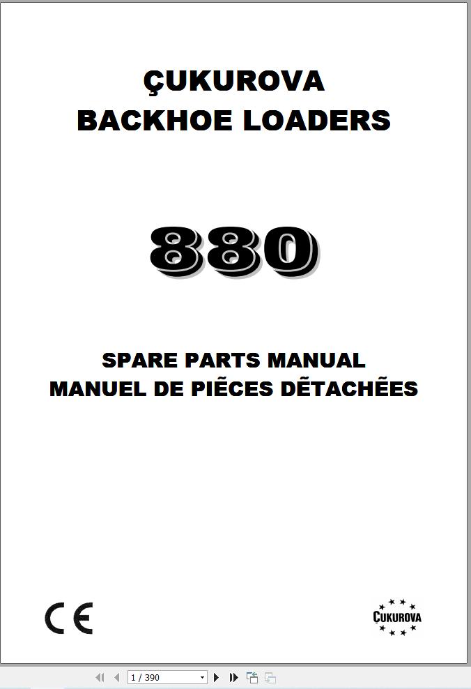 Cukurova Backhoe Loader 880 Parts Catalog 204160010 EN ES 1