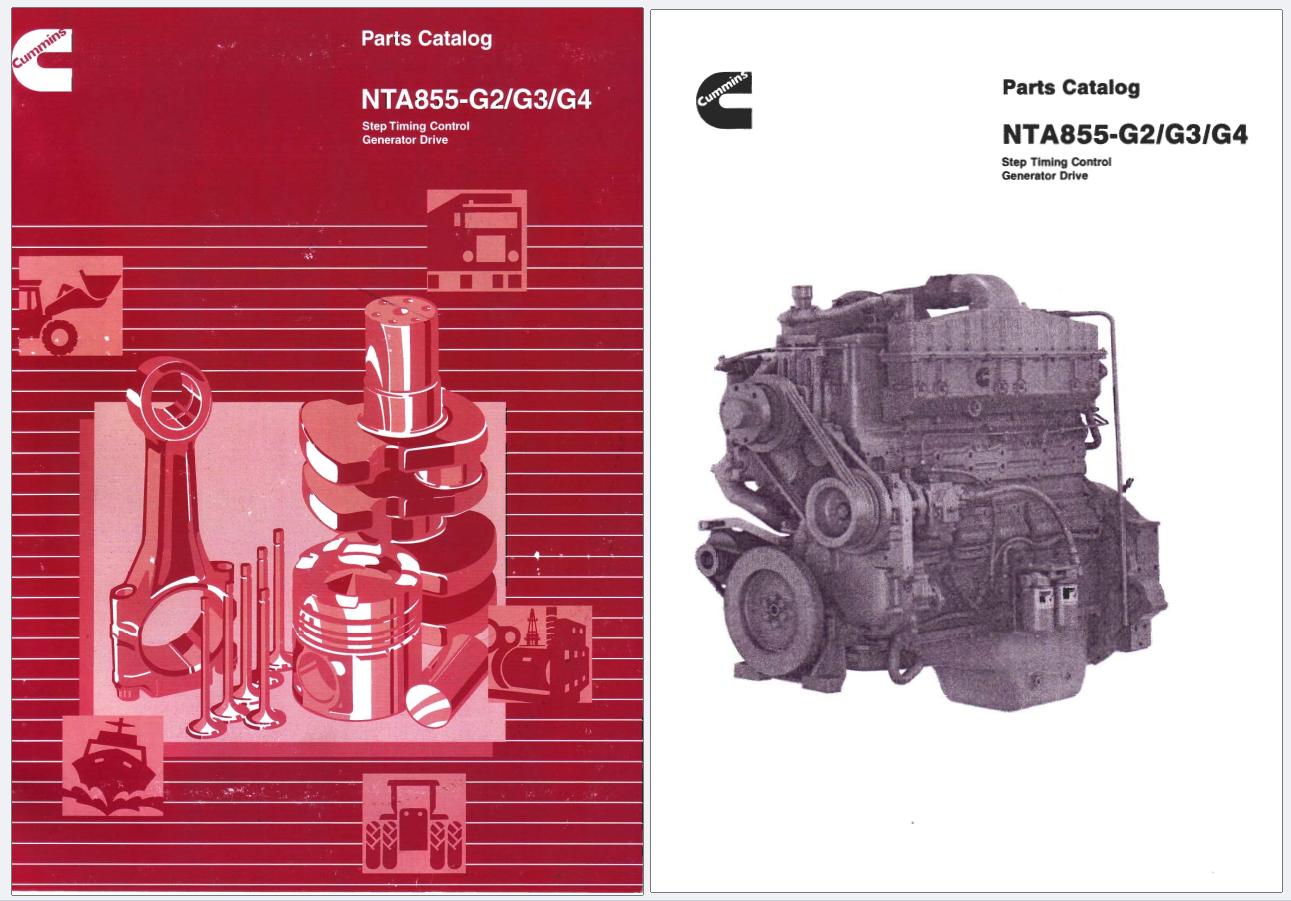 Cummins Engine NTA855 G2 NTA855 G3 NTA855 G4 Parts Catalog 1