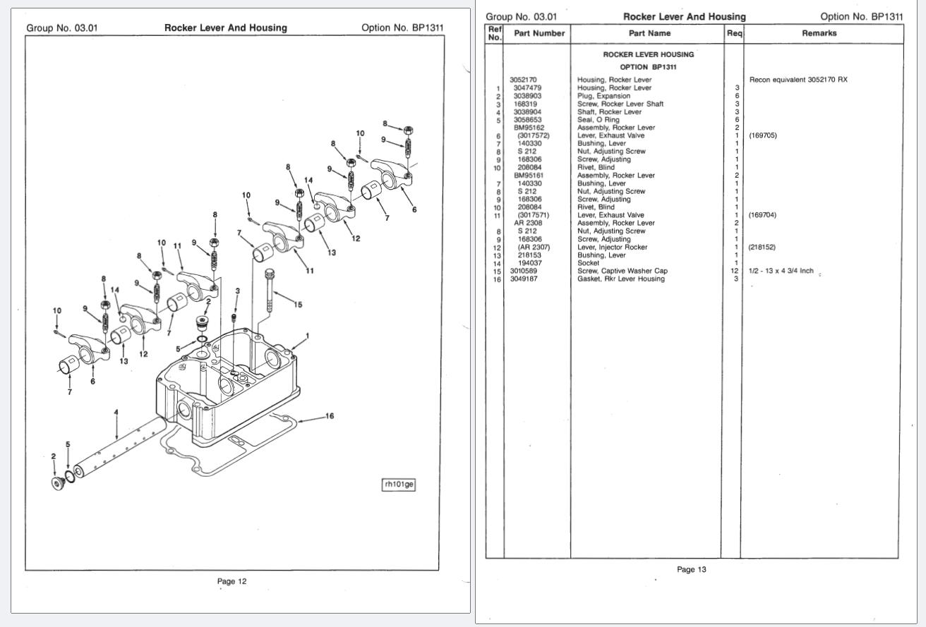 Cummins Engine NTA855 G2 NTA855 G3 NTA855 G4 Parts Catalog 2