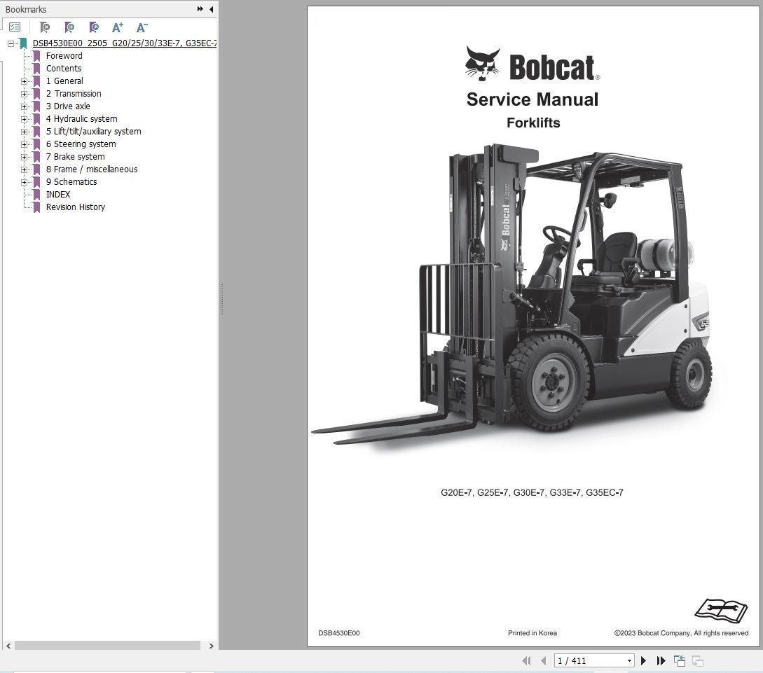 Doosan Bobcat Forklift Service Manual PDF Request (8)
