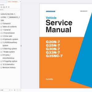Doosan Forklift G20N 7 G25N 7 G30N 7 G33N 7 G35NC 7 Service Manual SB4466E03 (1)
