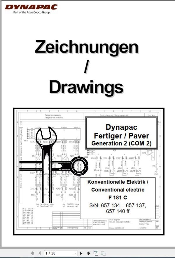 Dynapac Paver F181C Electric Diagram EN DE 1