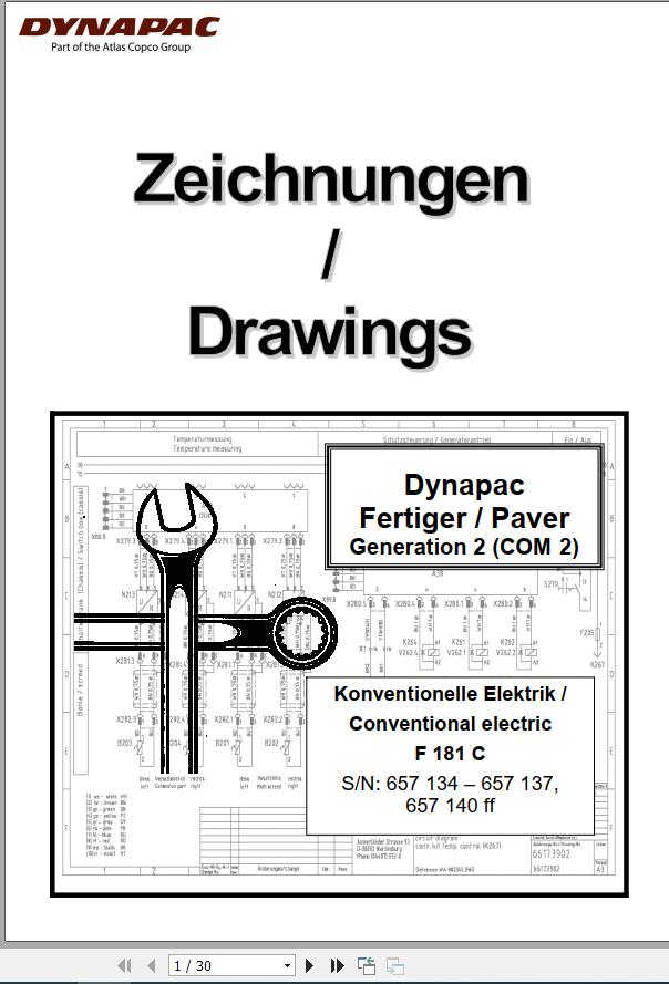 Dynapac Paver F181C Electric Diagram EN DE 1