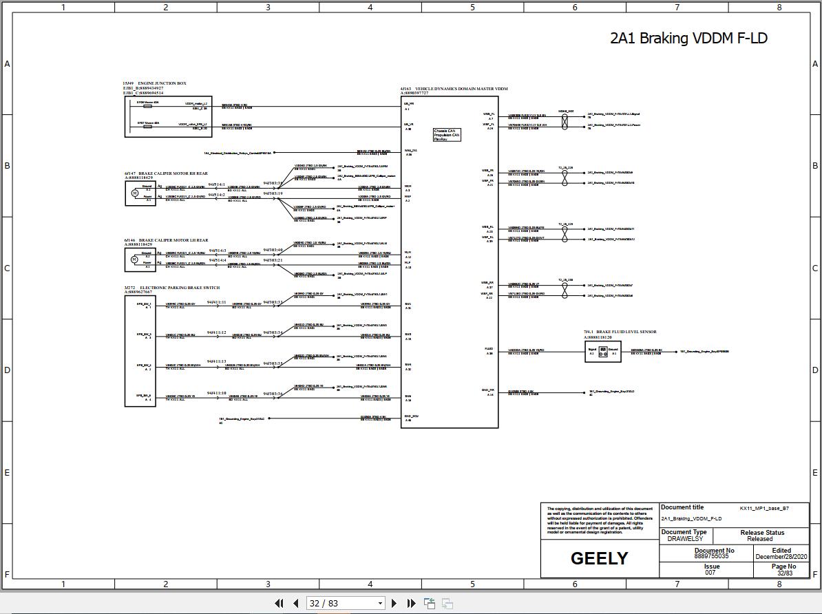 Geely KX11 Monjaro Electrical Diagram 2021 2