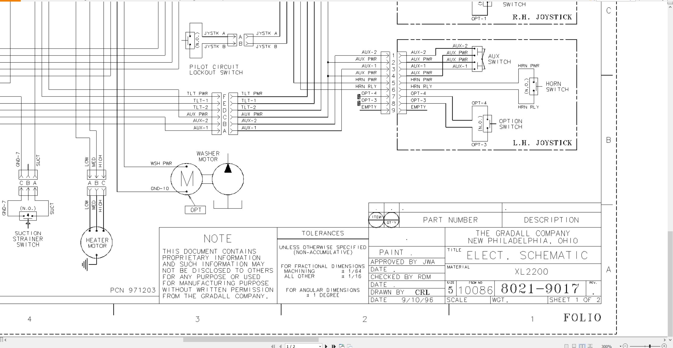 Gradall Excavator XL2200 Operators Parts Service Manual (3)