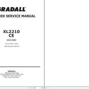 Gradall Excavator XL2210SI Operators Service Manual (1)