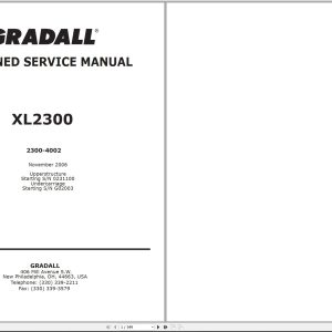 Gradall Excavator XL2300 Operators Parts Service Manual (1)