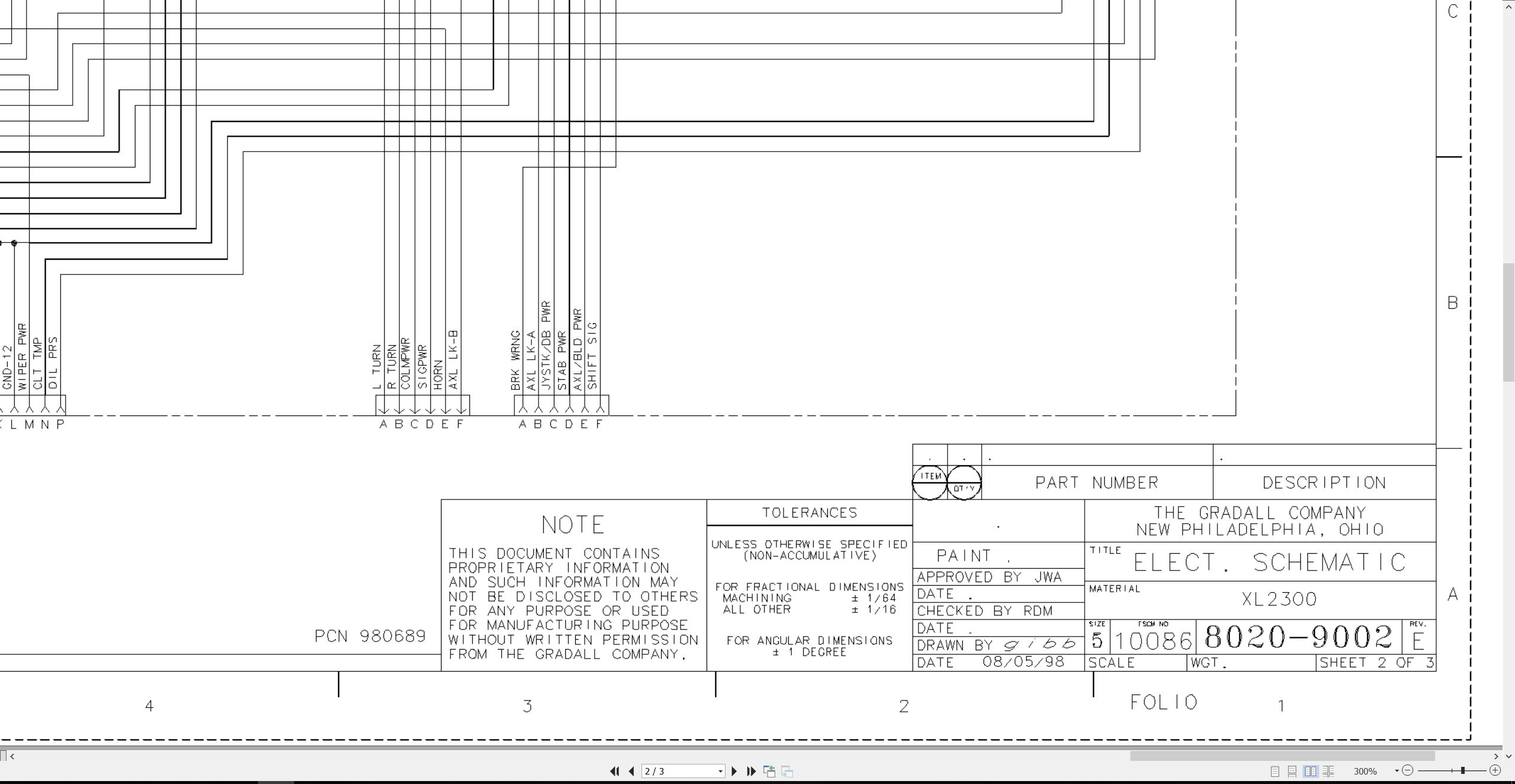 Gradall Excavator XL2300 Operators Parts Service Manual (3)