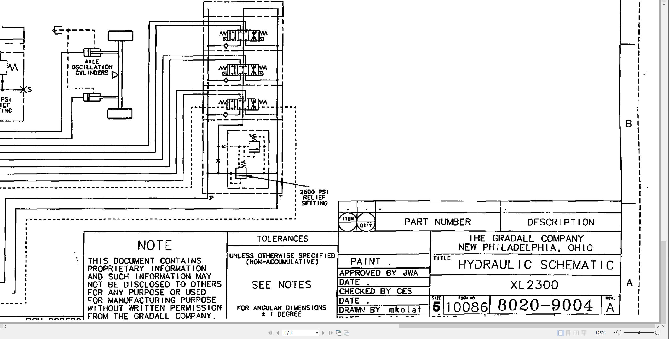 Gradall Excavator XL2300 Operators Parts Service Manual (4)