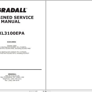 Gradall Excavator XL3100EPA Technical Service Manual (1)
