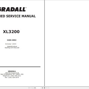 Gradall Excavator XL3200 Operators Parts Service Manual (1)