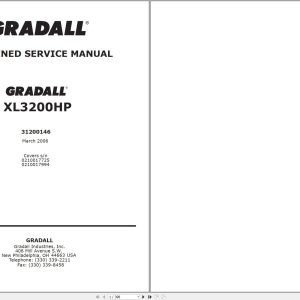 Gradall Excavator XL3200HP Operators Parts Service Manual (1)