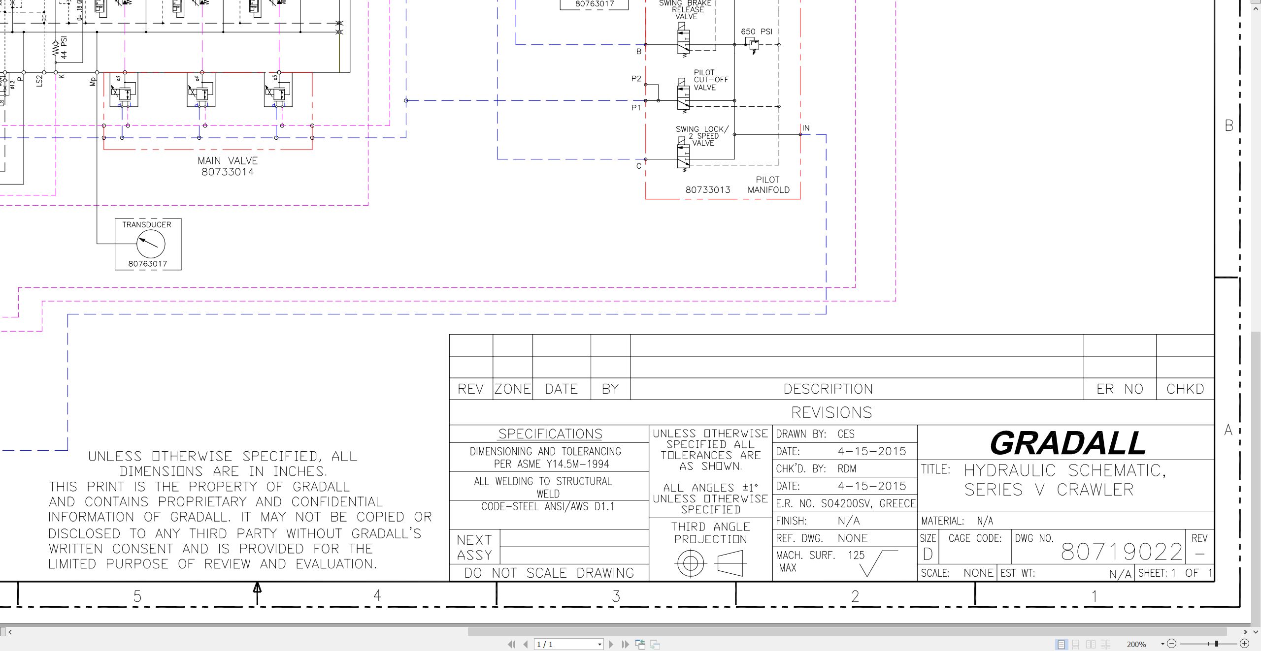 Gradall Excavator XL3200V Operators Parts Service Manual EN FR (4)