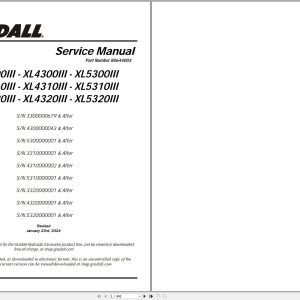 Gradall Excavator XL3310III Operators Parts Service Manual (1)