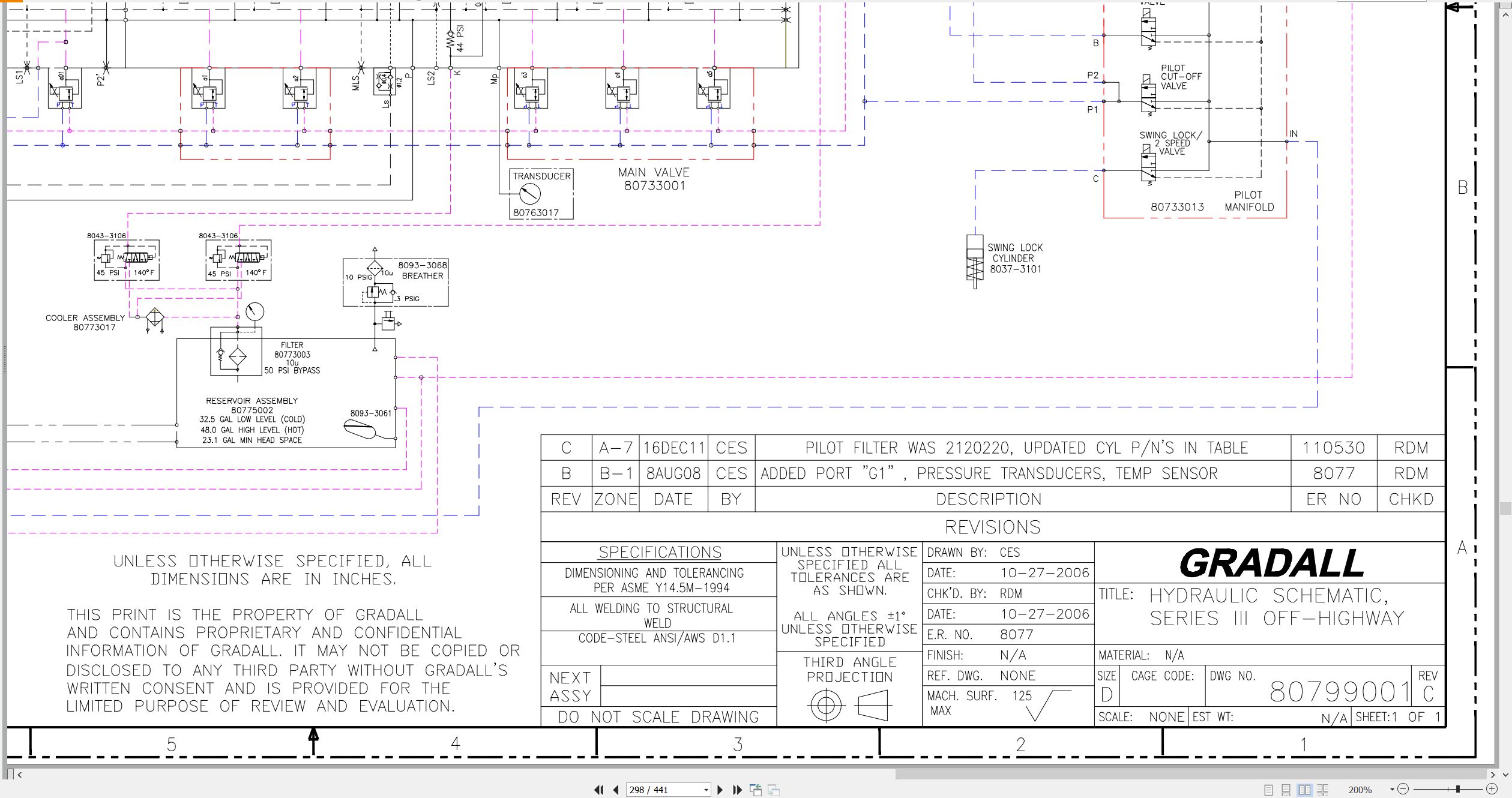 Gradall Excavator XL3320III Operators Parts Service Manual (3)