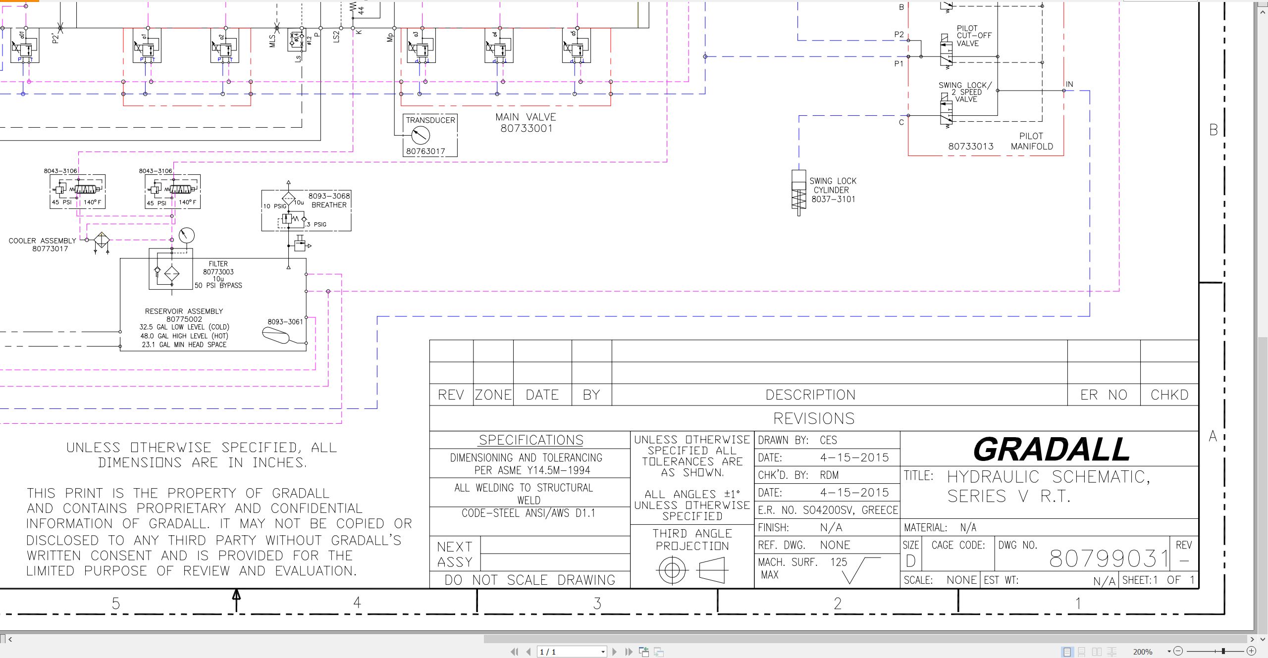 Gradall Excavator XL3330V Operators Parts Service Manual (4)