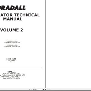 Gradall Excavator XL4000 Operators Parts Technical Manual (1)