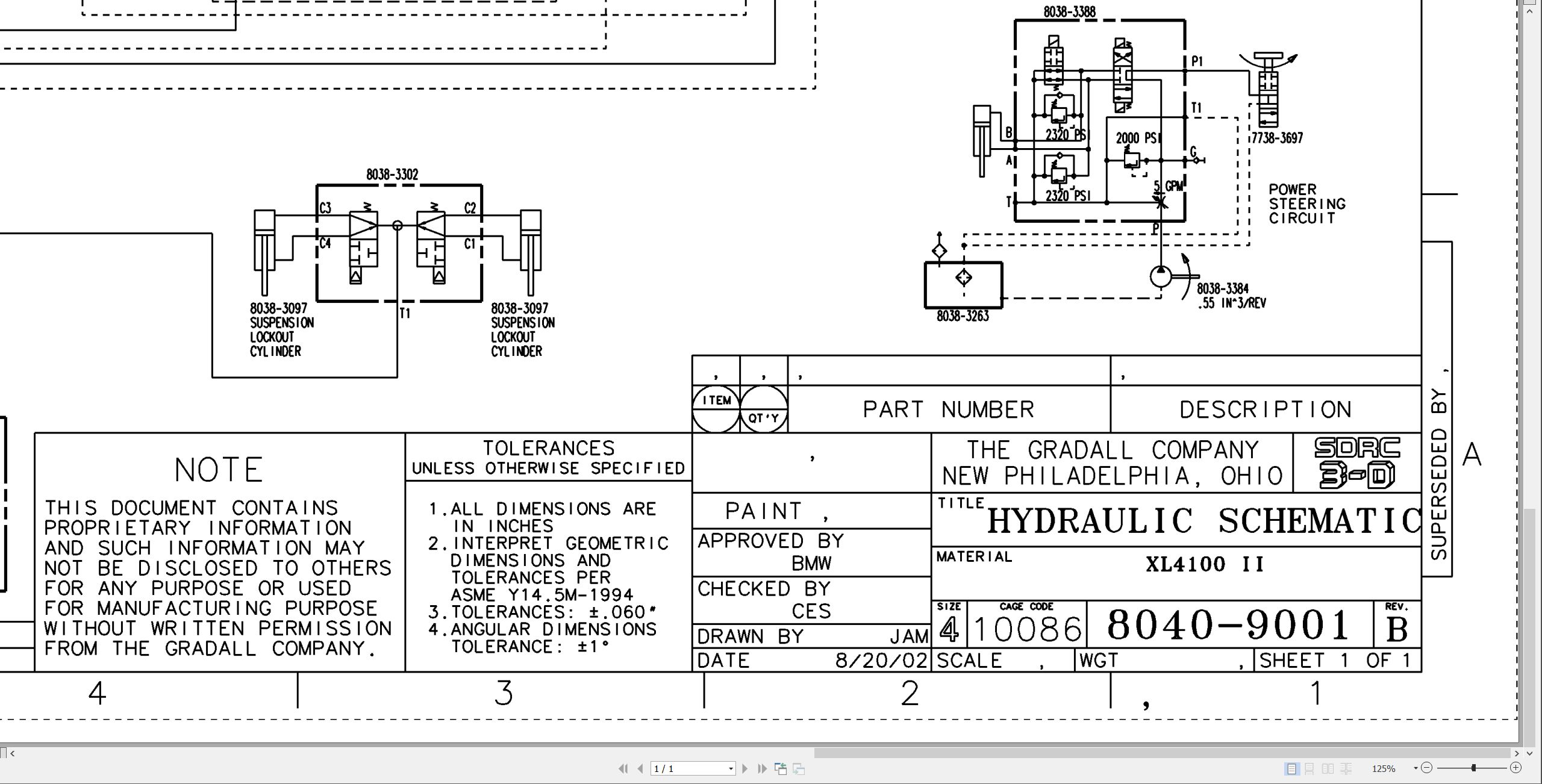Gradall Excavator XL4100 Operators Parts Service Manual (4)