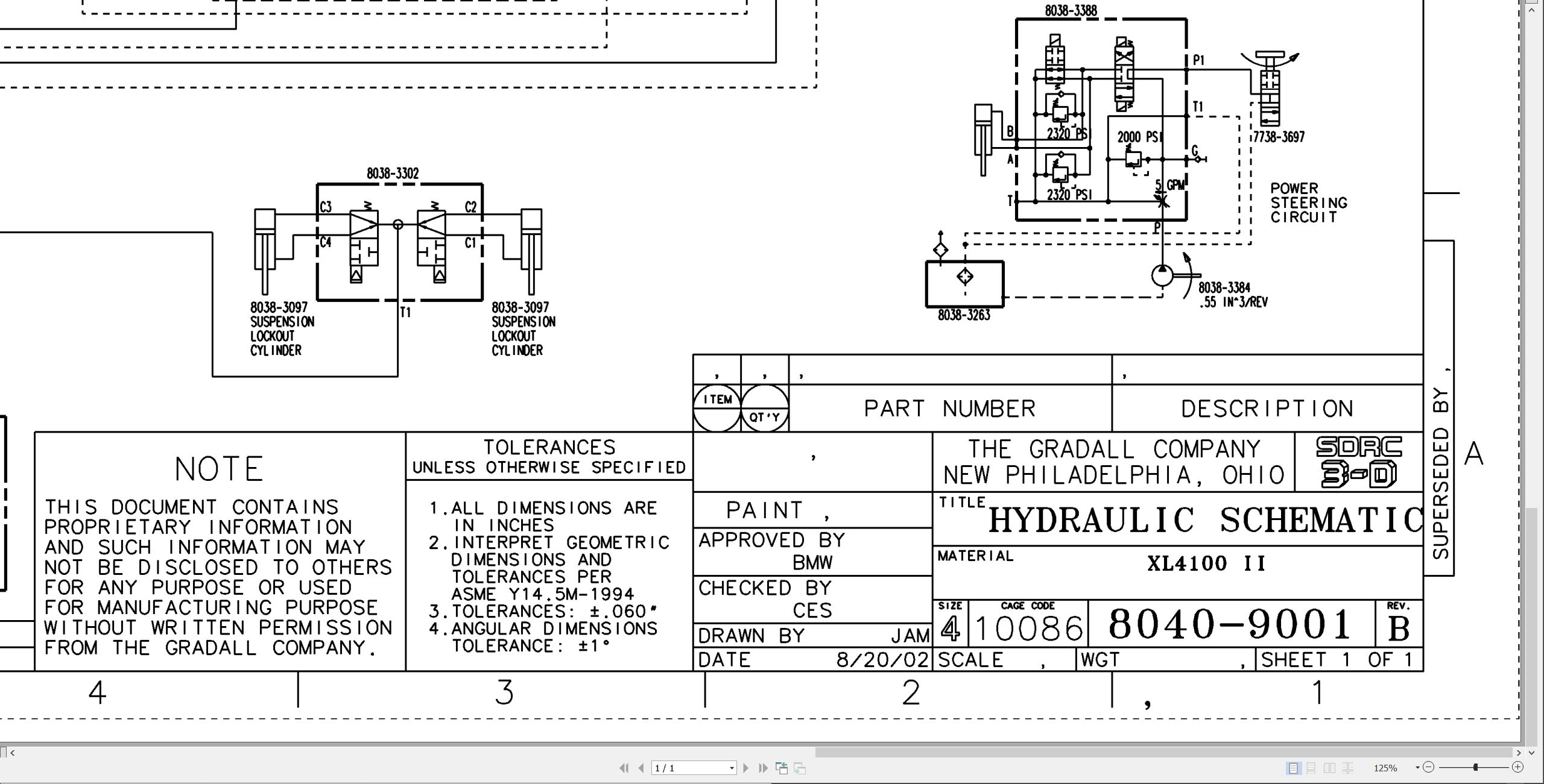 Gradall Excavator XL4100II Operators Parts Service Manual (3)