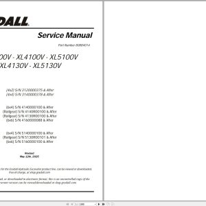 Gradall Excavator XL4100V Operators Parts Service Manual (1)