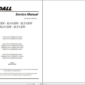 Gradall Excavator XL4130V Operators Parts Service Manual (1)