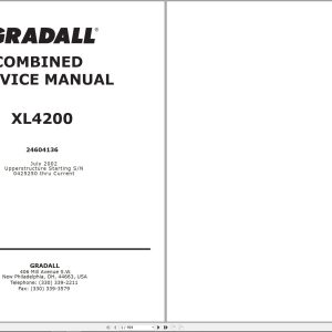 Gradall Excavator XL4200 Operators Parts Service Manual (1)