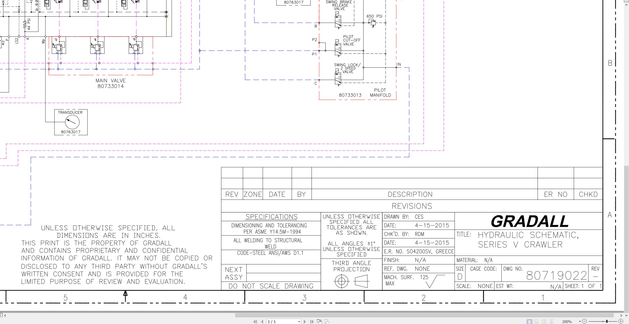 Gradall Excavator XL4200 Operators Parts Service Manual (4)
