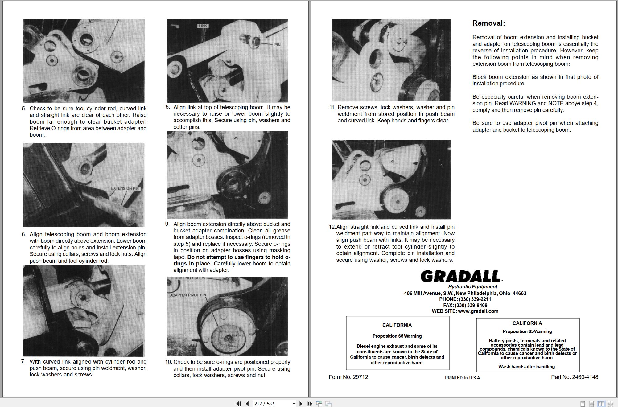 Gradall Excavator XL4200II Operators Parts Service Technical Manual (2)