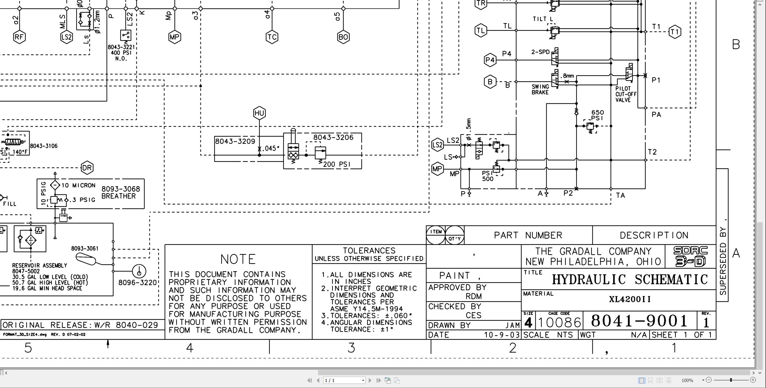 Gradall Excavator XL4200II Operators Parts Service Technical Manual (4)