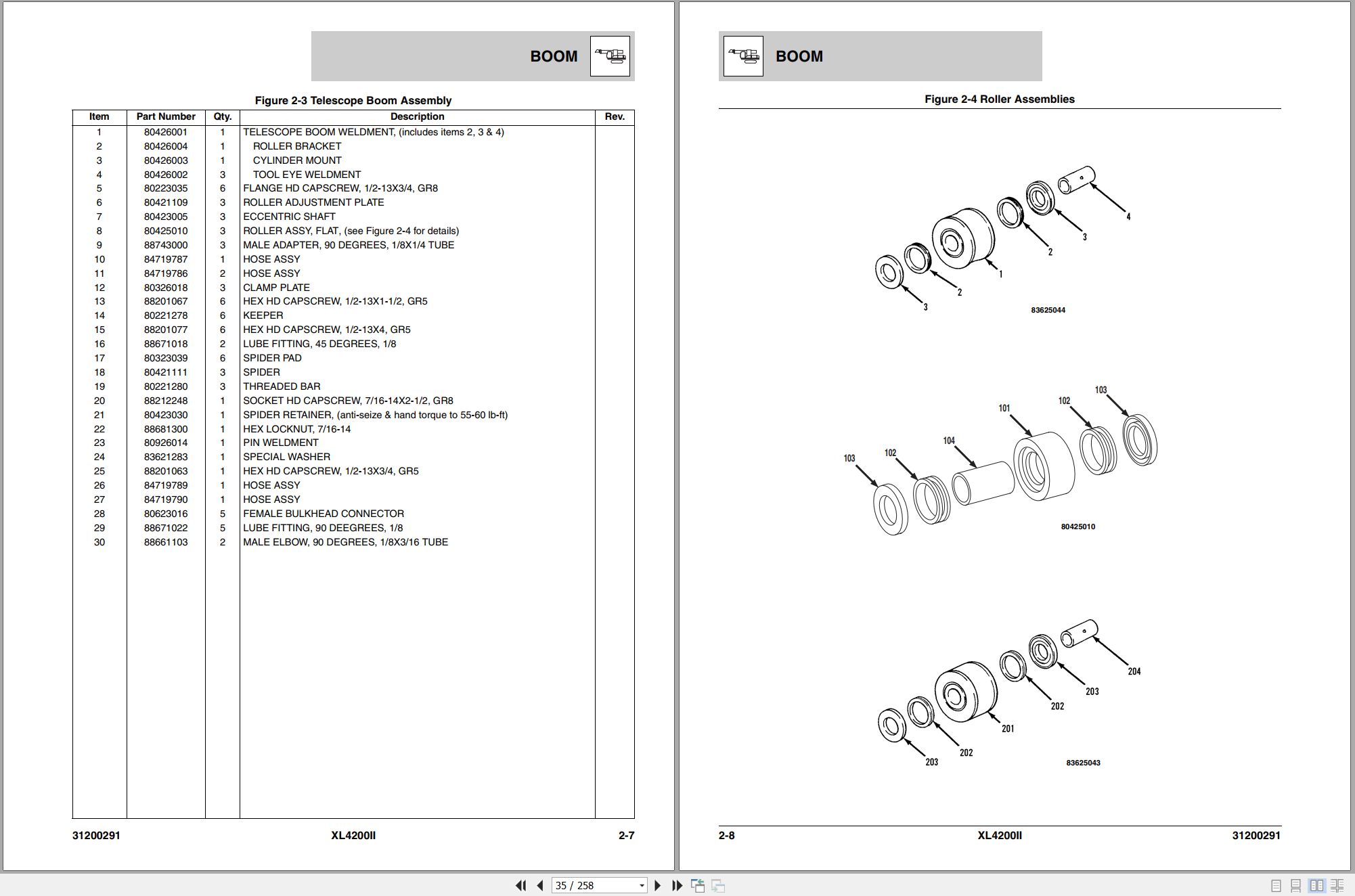 Gradall Excavator XL4200IICE Illustrated Parts Manual (2)
