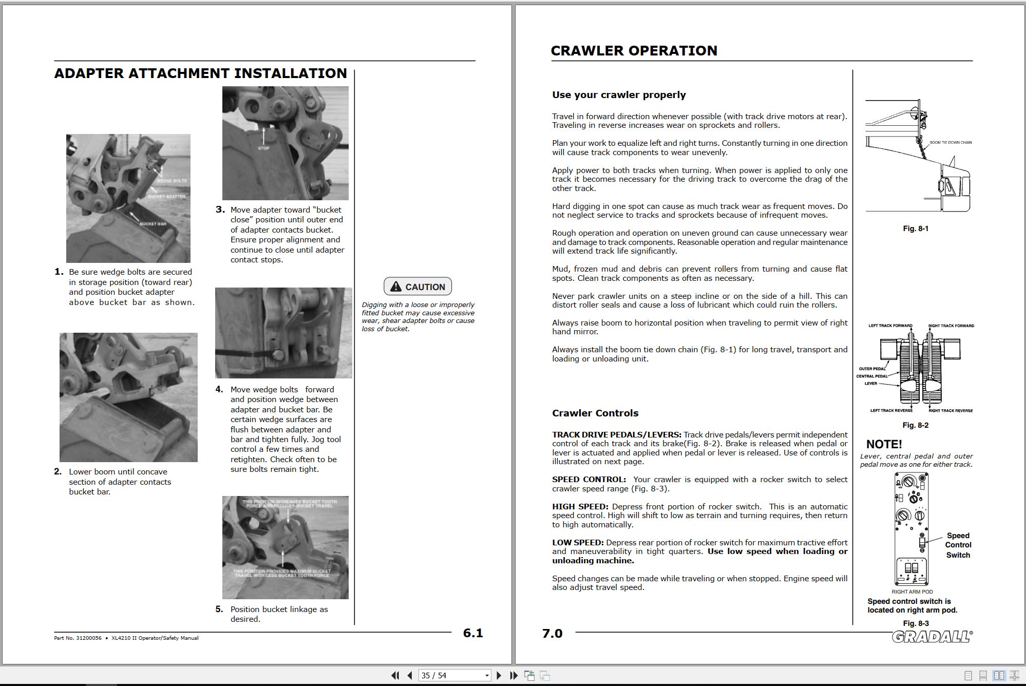 Gradall Excavator XL4210II Operators Parts Service Manual (2)