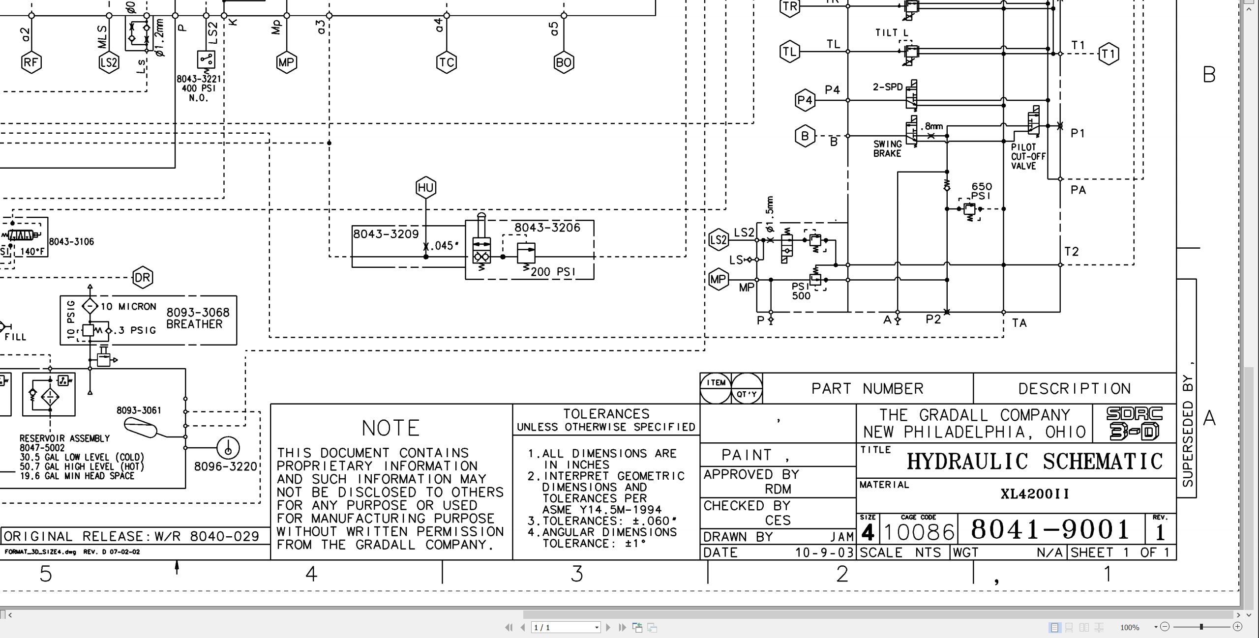 Gradall Excavator XL4210II Operators Parts Service Manual (4)