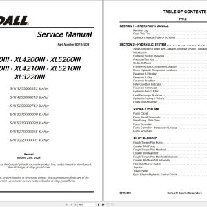 Gradall Excavator XL4210III Operators Parts Service Manual (1)