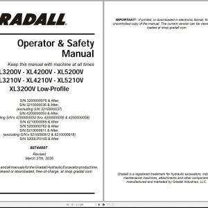 Gradall Excavator XL4210V Operators Parts Manual EN FR (1)