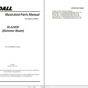 Gradall Excavator XL4240V Operators Parts Service Manual (1)