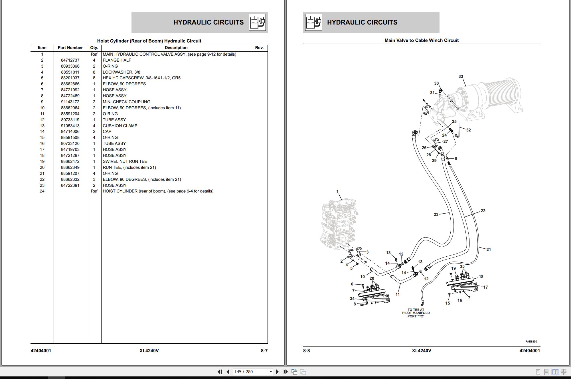 Gradall Excavator XL4240V Operators Parts Service Manual (2)