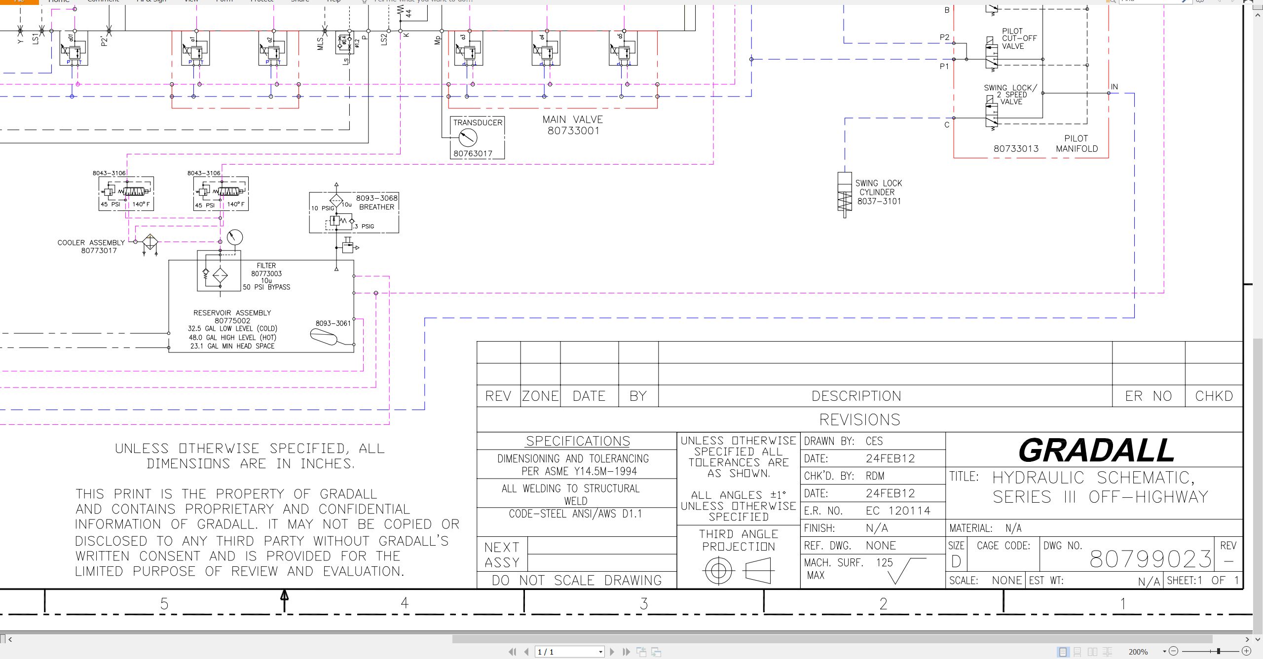 Gradall Excavator XL4300III Operators Parts Service Manual (4)