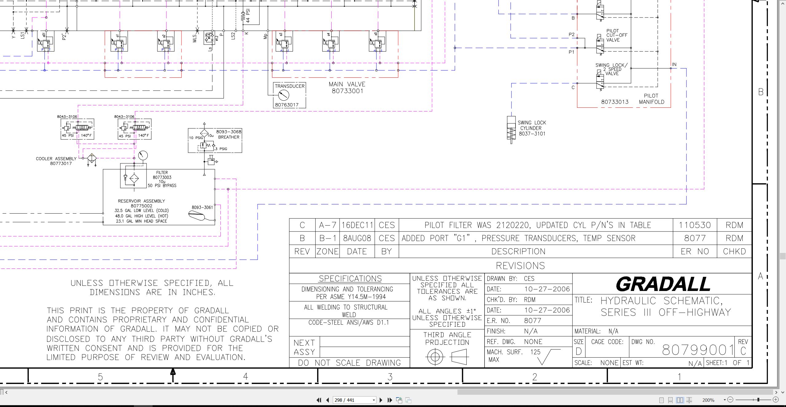 Gradall Excavator XL4310 Operators Parts Service Manual (2)