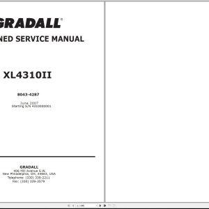 Gradall Excavator XL4310II Operators Parts Service Manual (1)