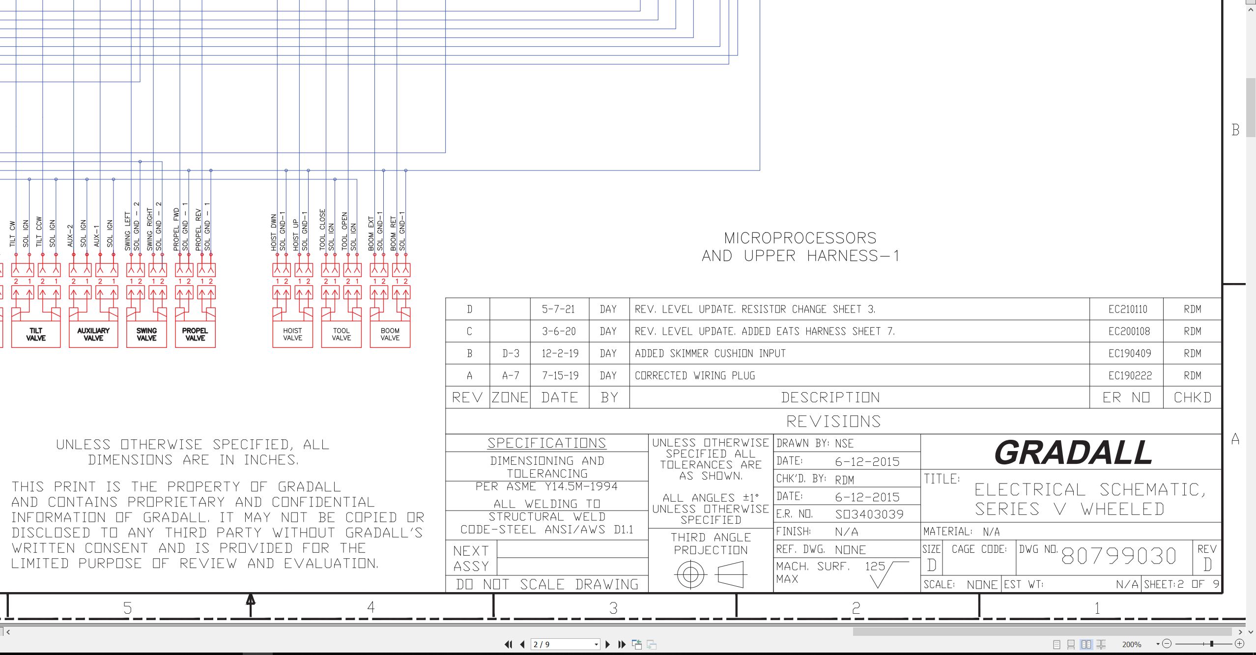 Gradall Excavator XL4310V Electrical Hydraulic Schematic (2)