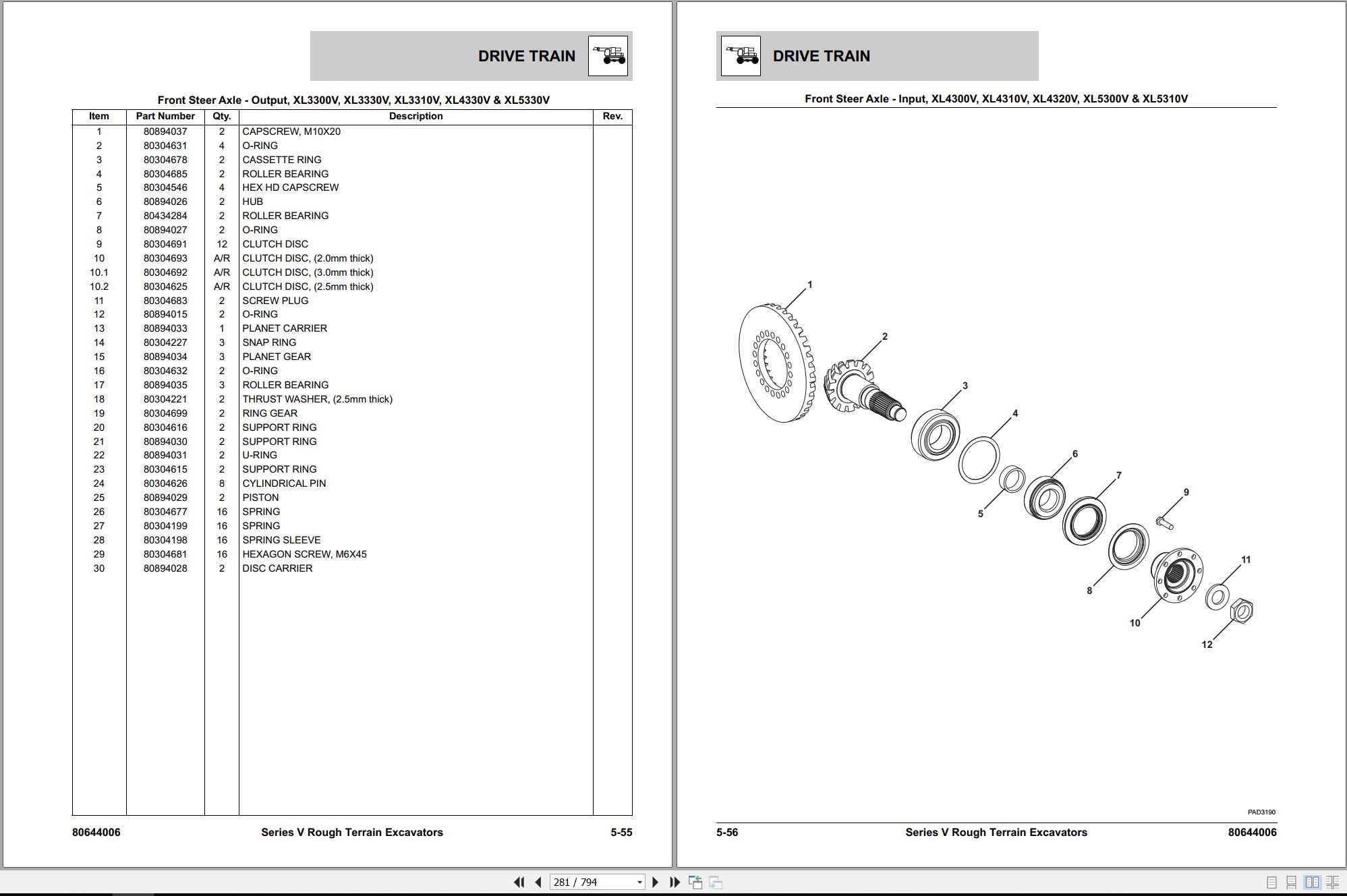 Gradall Excavator XL4320 Operators Parts Service Manual (3)